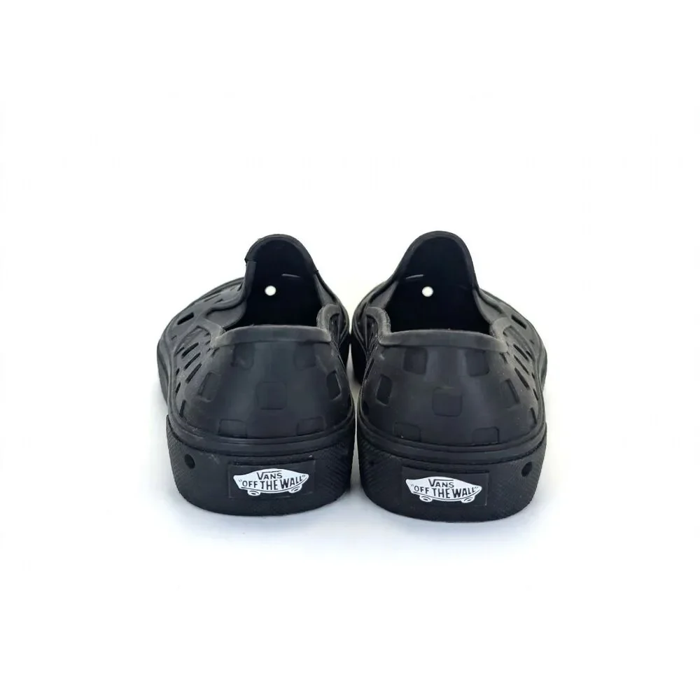 Vans Trek Slip-On TRK Mens 6 Black Rubber Perforated Water Shoe Used Flaw